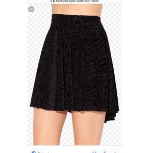 Black milk velvet skater skirt (NEVER USED)